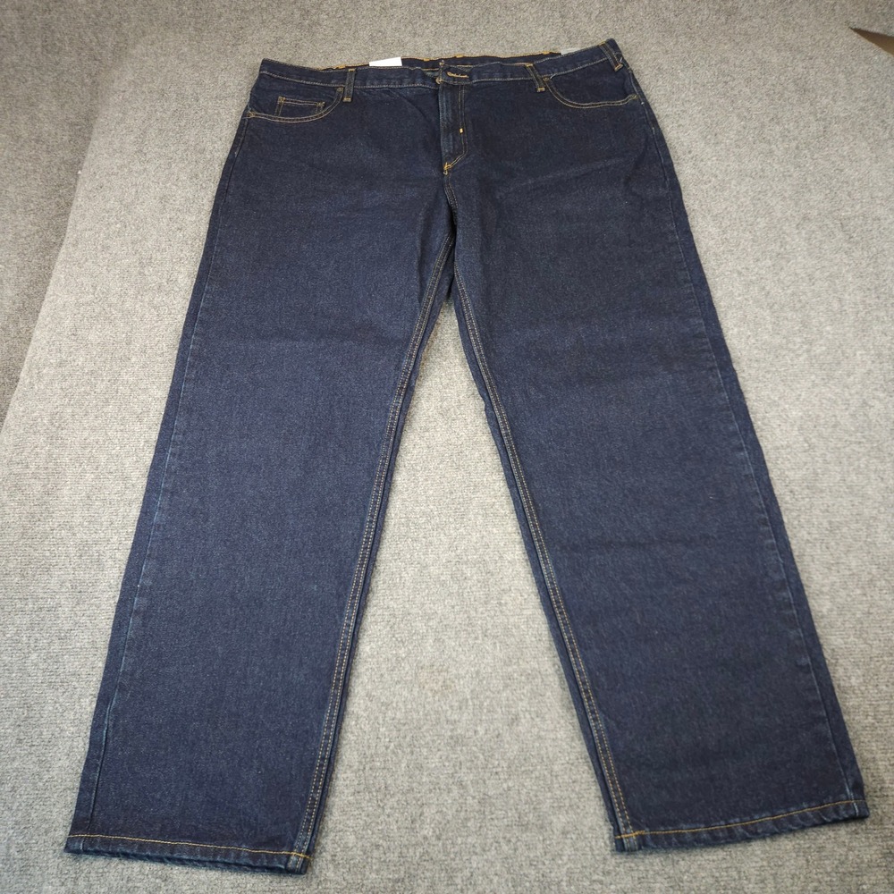 Members Mark Mens Relaxed Fit Jeans Dark Wash 44x32 Blue Denim ZBBB0004-470 NEW